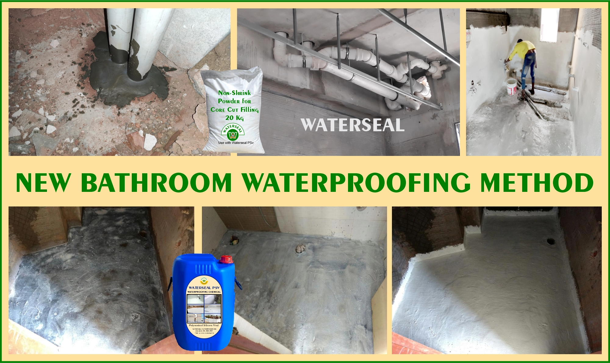 Bathroom Waterproofing https://waterseal.in Bathroom Waterproofing with Core filling