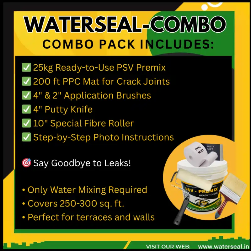 Waterseal Waterproofing Combo Pack https://waterseal.in Waterproofing Combo Pack Includes