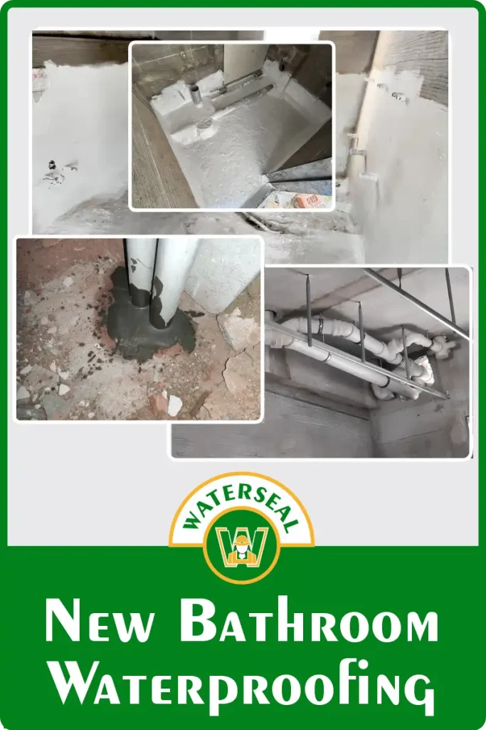 NEW BATHROOM WATERPROOFING WITH CORE CUT FILLING